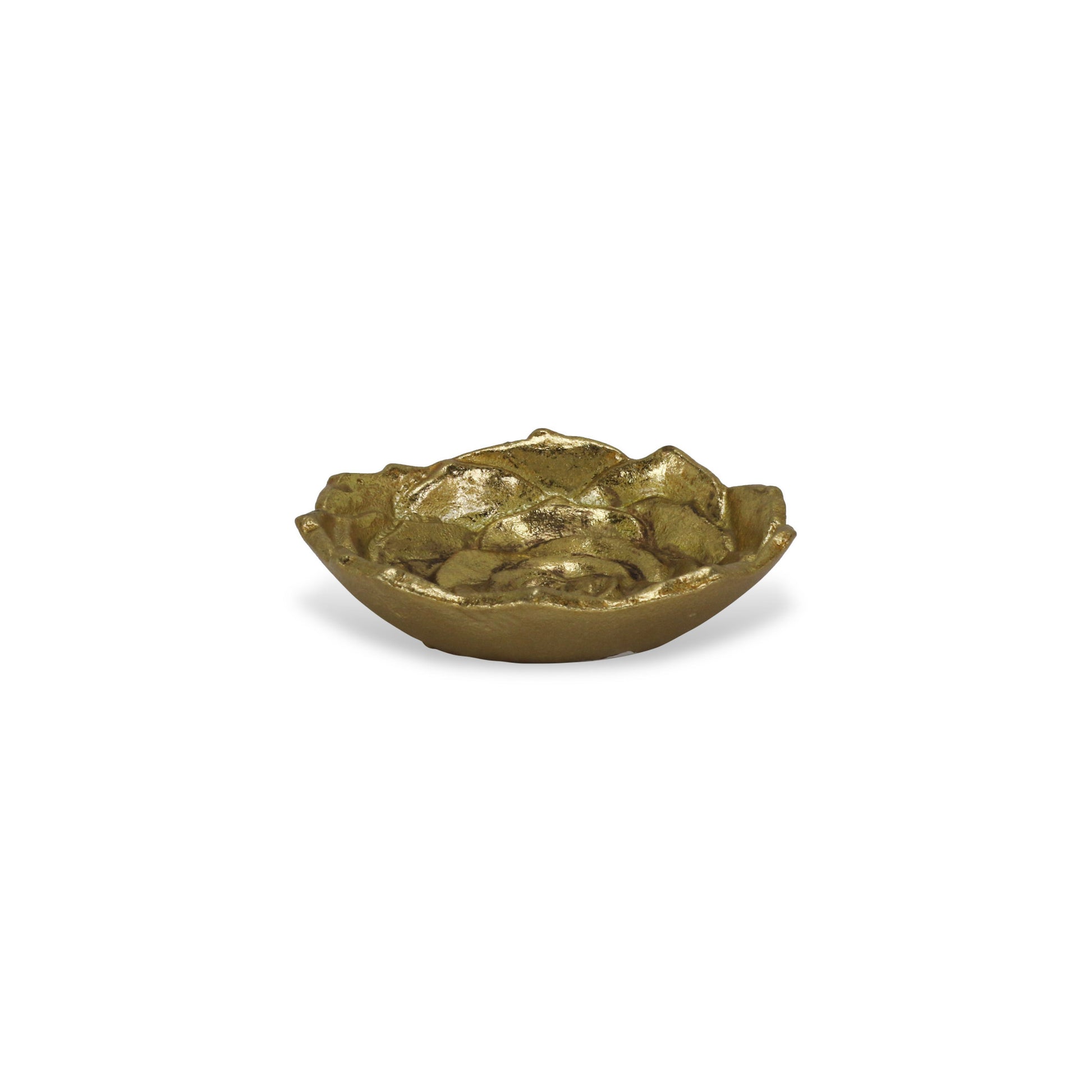 5" Gold Novelty Metal Handmade Tray-2