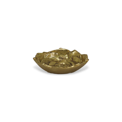 5" Gold Novelty Metal Handmade Tray-2