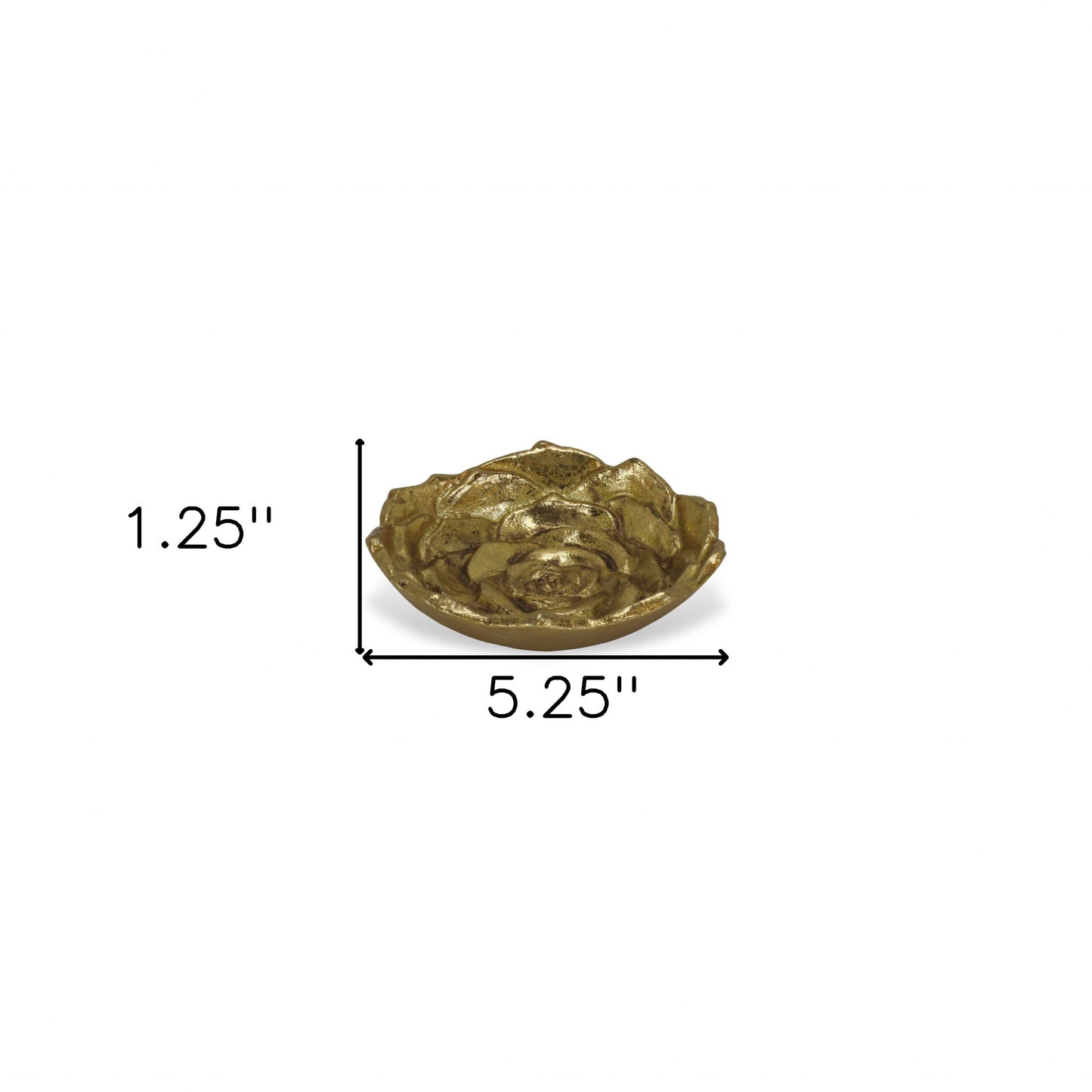 5" Gold Novelty Metal Handmade Tray-7