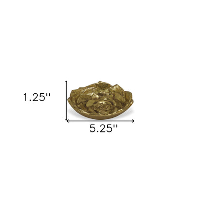 5" Gold Novelty Metal Handmade Tray-7