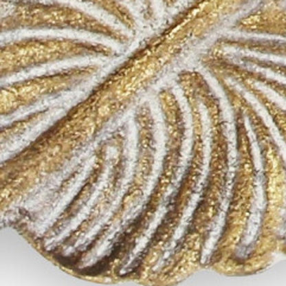 18" Gold Feather Metal Handmade Tray-7