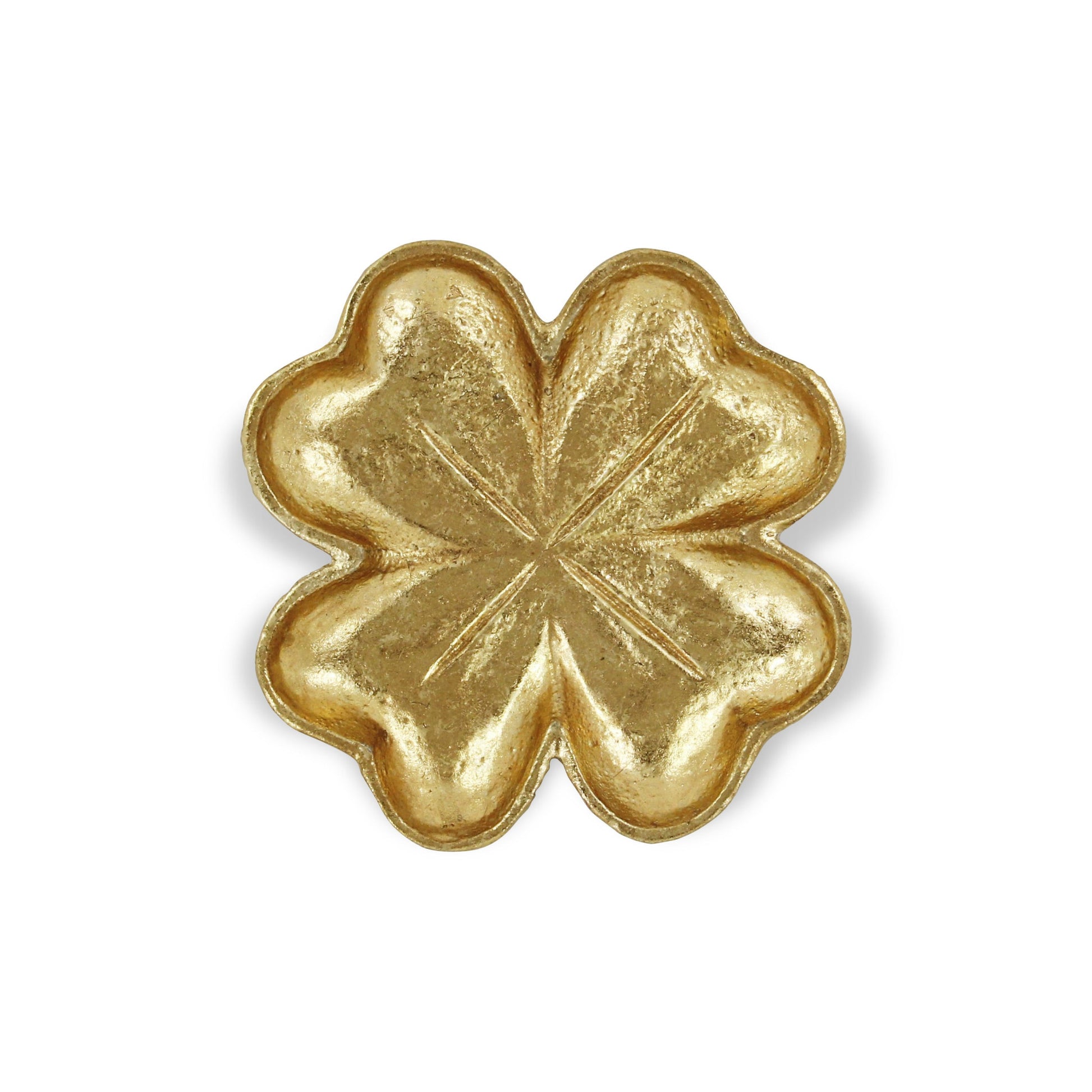 7" Gold Shamrock Metal Handmade Vanity Tray-1