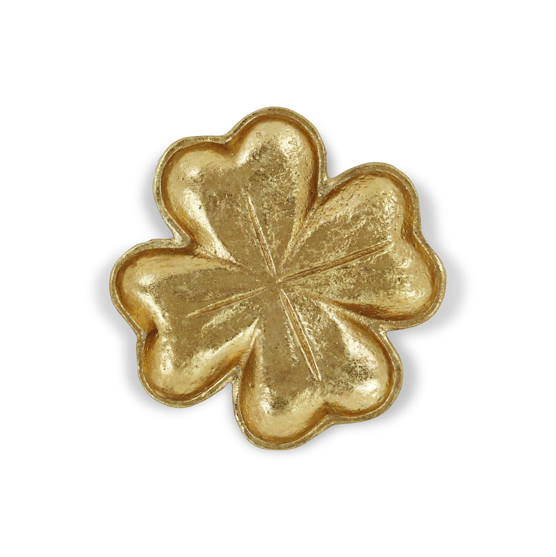 7" Gold Shamrock Metal Handmade Vanity Tray-2
