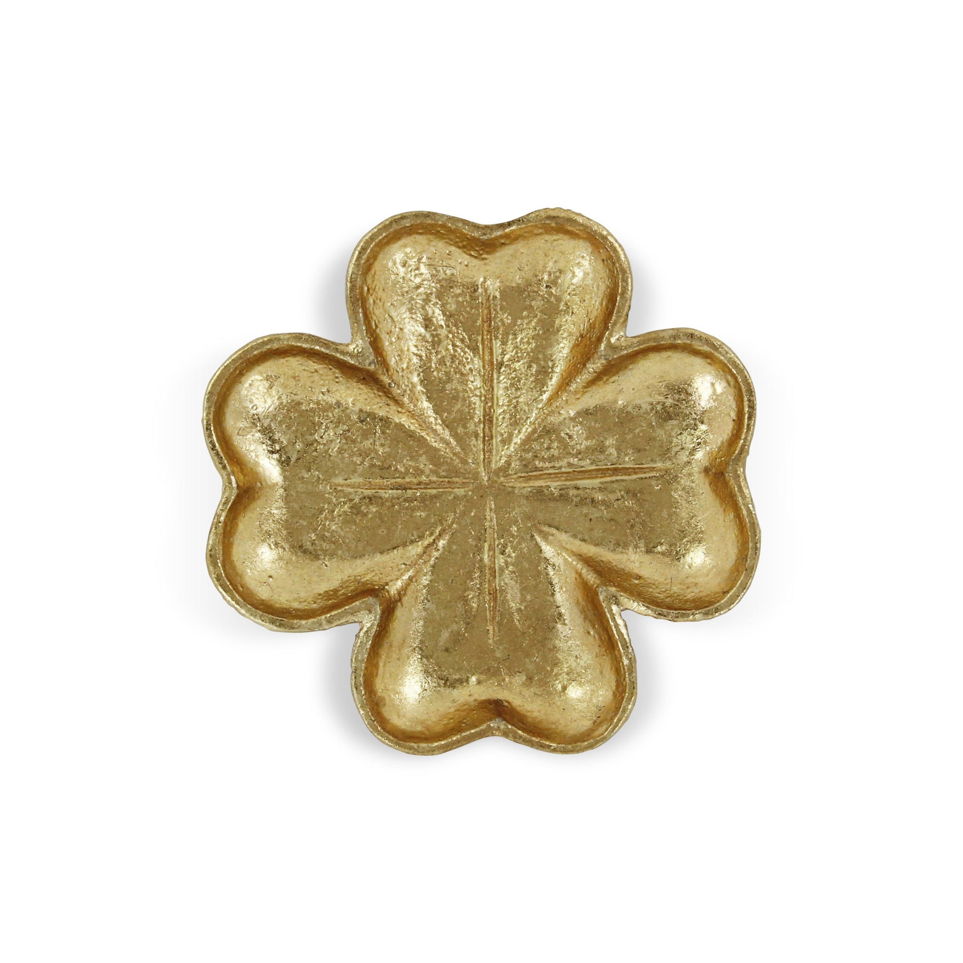 7" Gold Shamrock Metal Handmade Vanity Tray-3