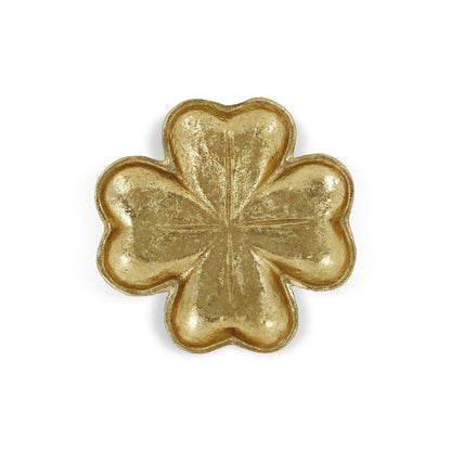 7" Gold Shamrock Metal Handmade Vanity Tray-3