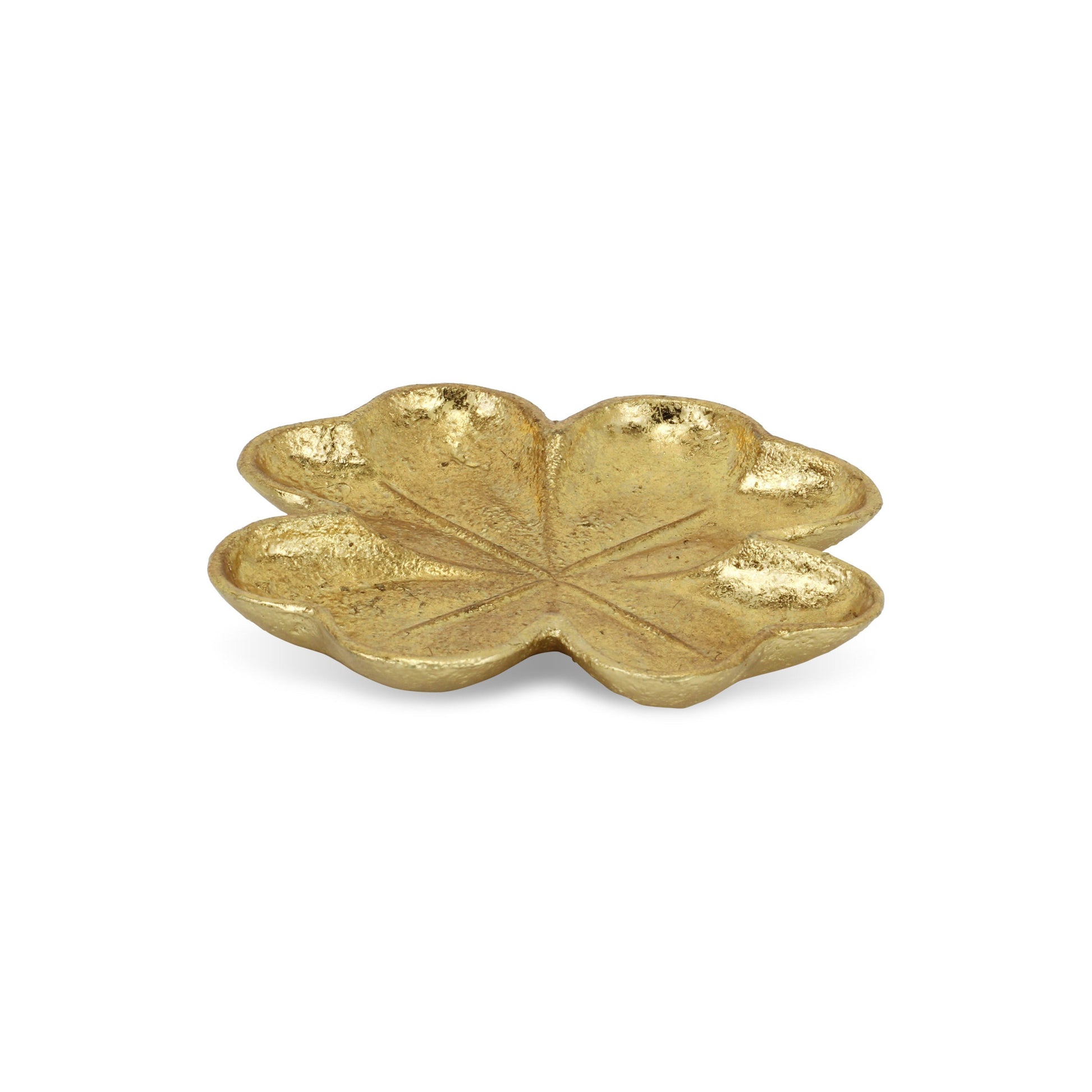 7" Gold Shamrock Metal Handmade Vanity Tray-4