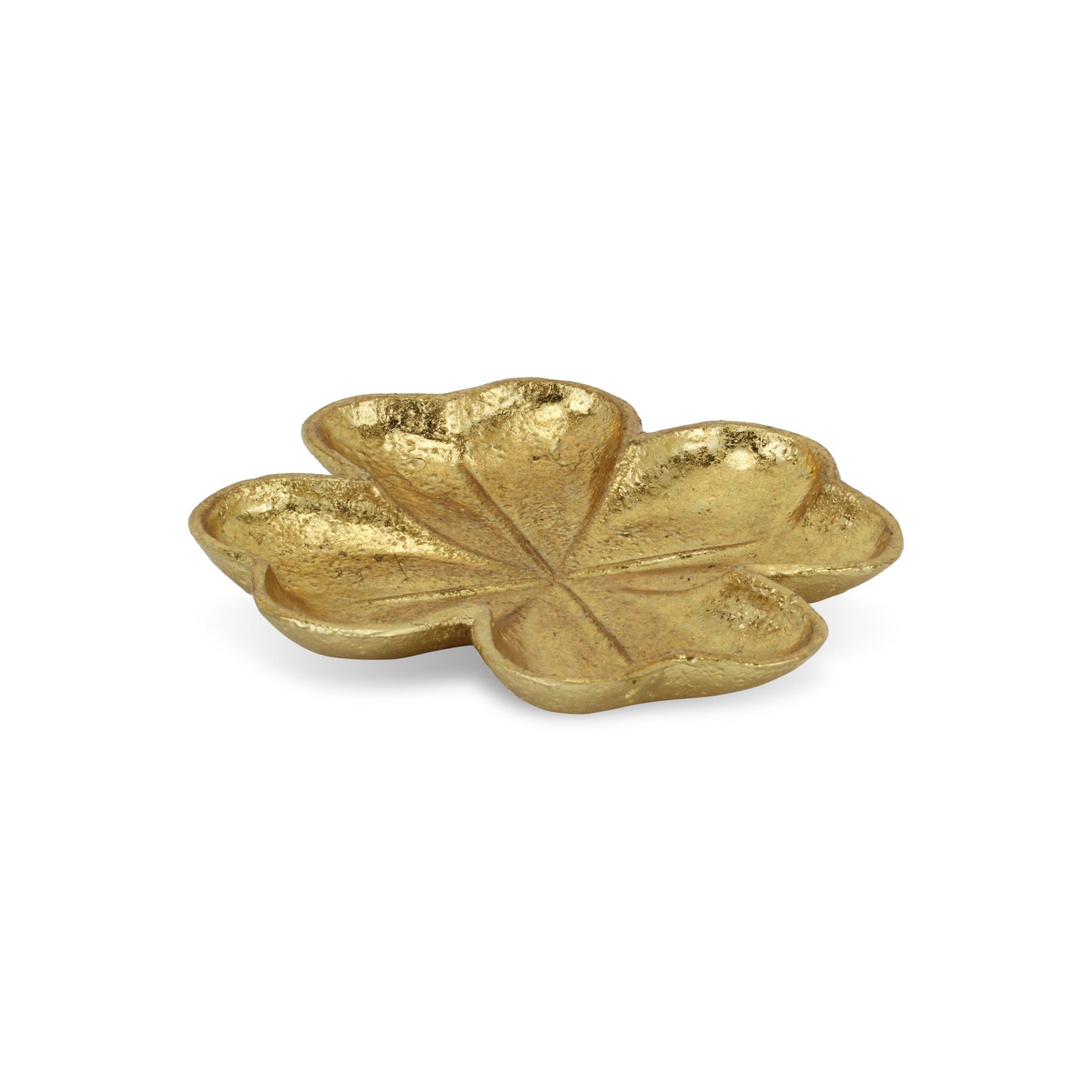 7" Gold Shamrock Metal Handmade Vanity Tray-5