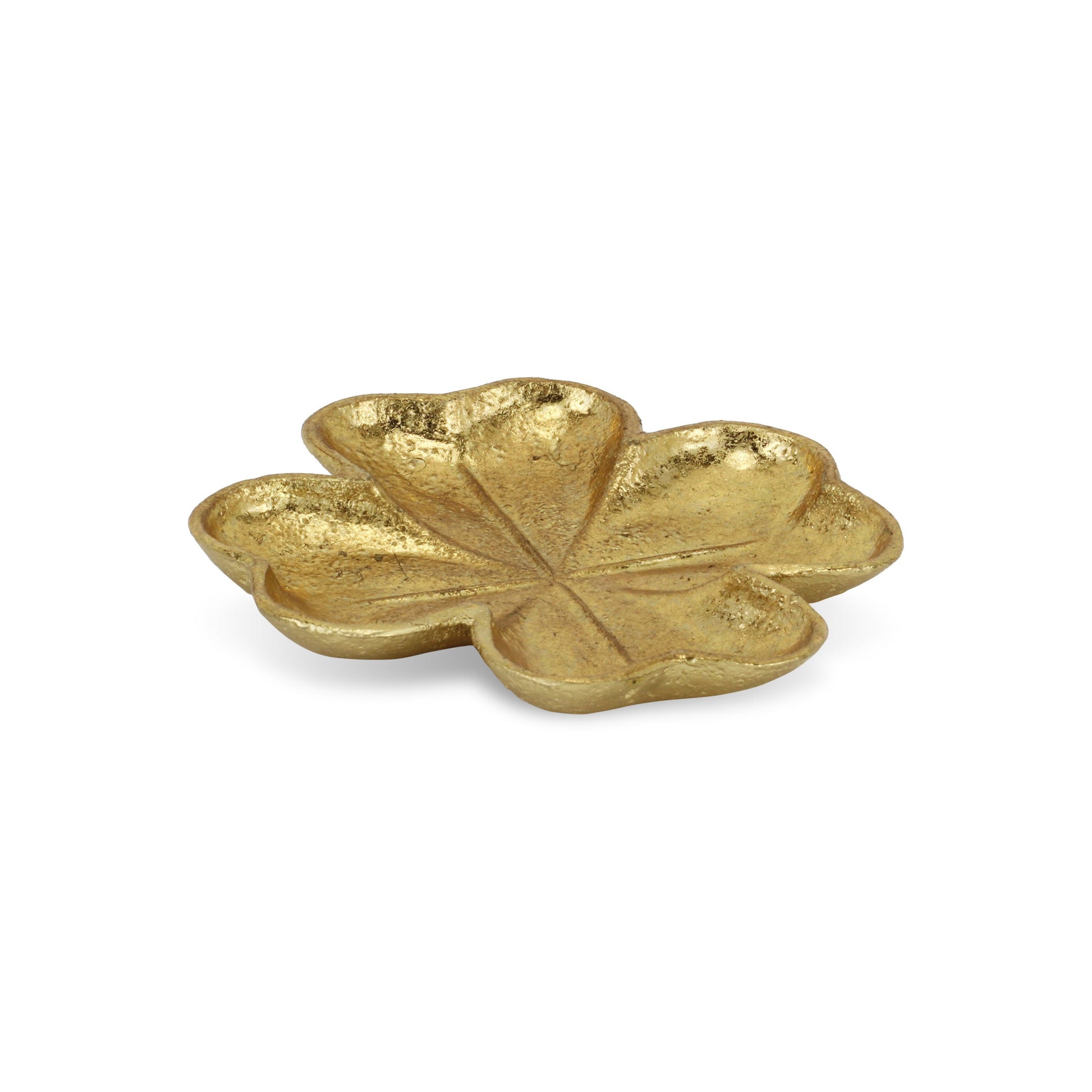 7" Gold Shamrock Metal Handmade Vanity Tray-5