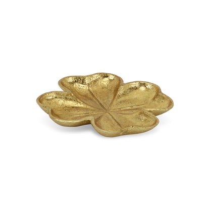 7" Gold Shamrock Metal Handmade Vanity Tray-5