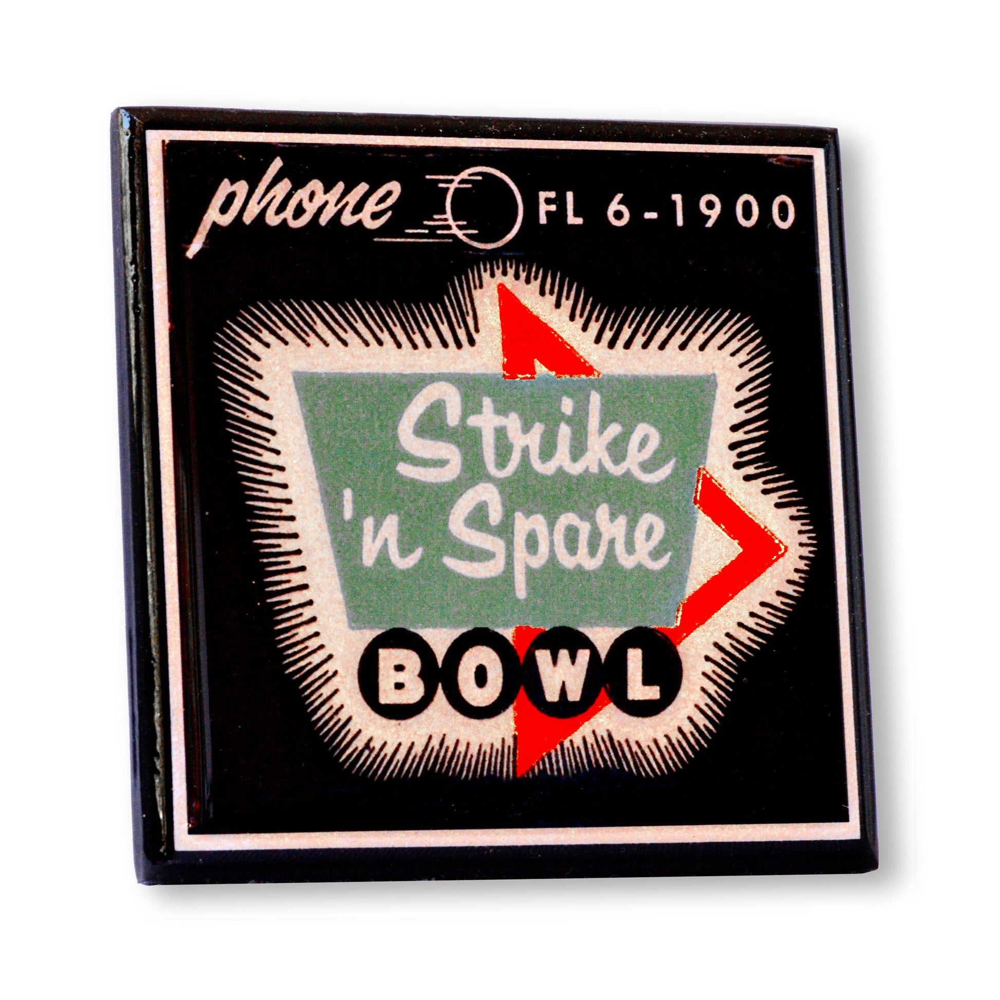 Lets Bowl!  Vintage Bowling Coaster Set-2