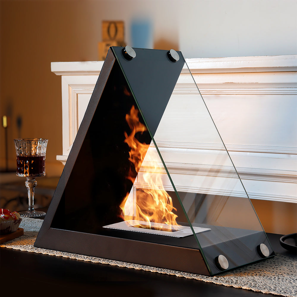 15.5" x 8" x 14.5” Glass Tabletop Fireplace-0