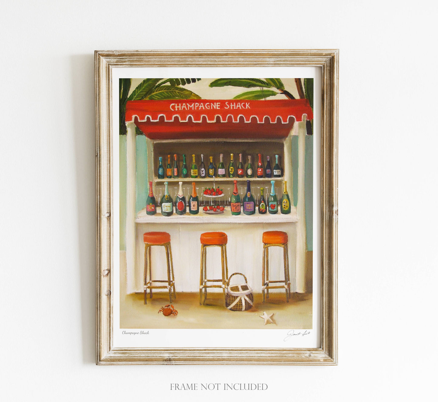Champagne Shack Art Print - 8.5 X 11" by Janet Hill-0
