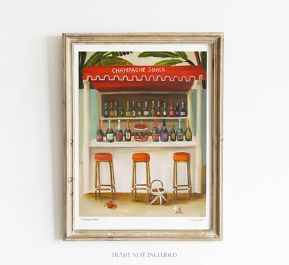 Champagne Shack Art Print - 8.5 X 11" by Janet Hill-0