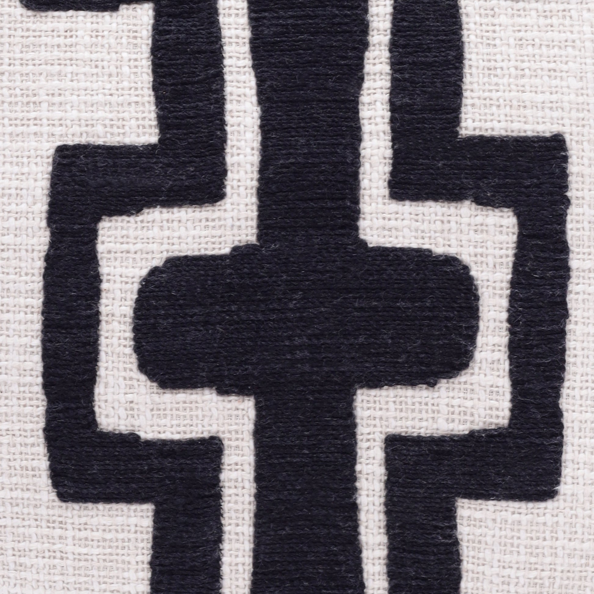 24" Black and Ivory Throw Pillow-7