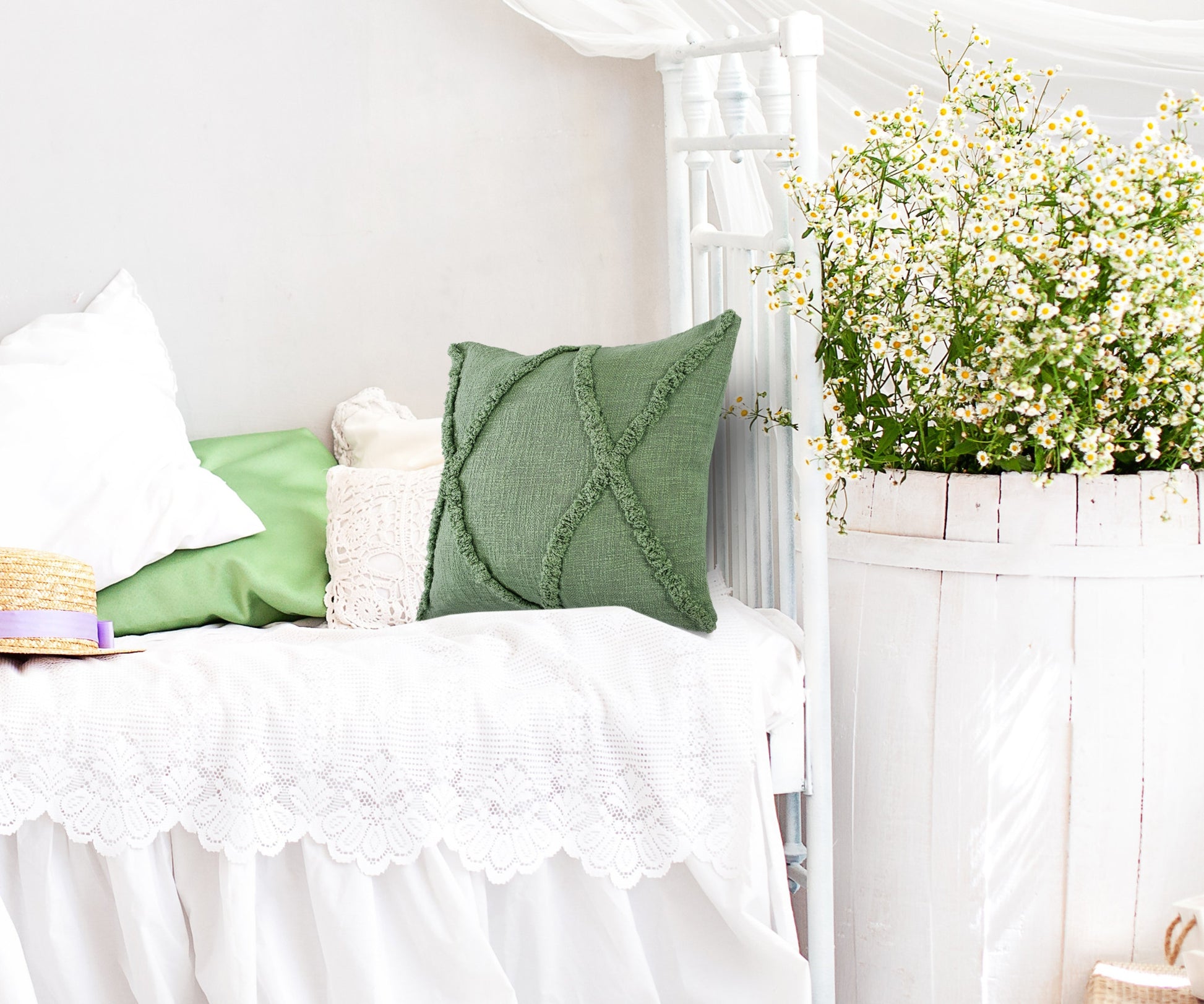 20" Forest Green Throw Pillow-5
