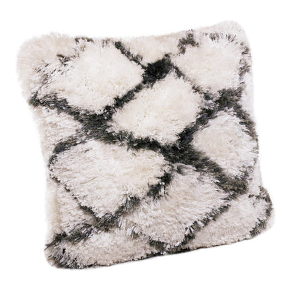 20" Black And White Fabric Geometric Throw Pillow-2