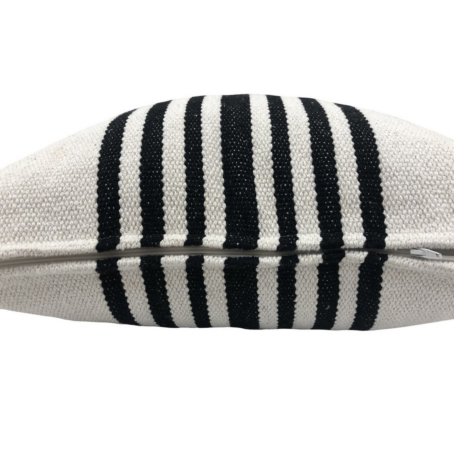 22" Black and White Throw Pillow-3