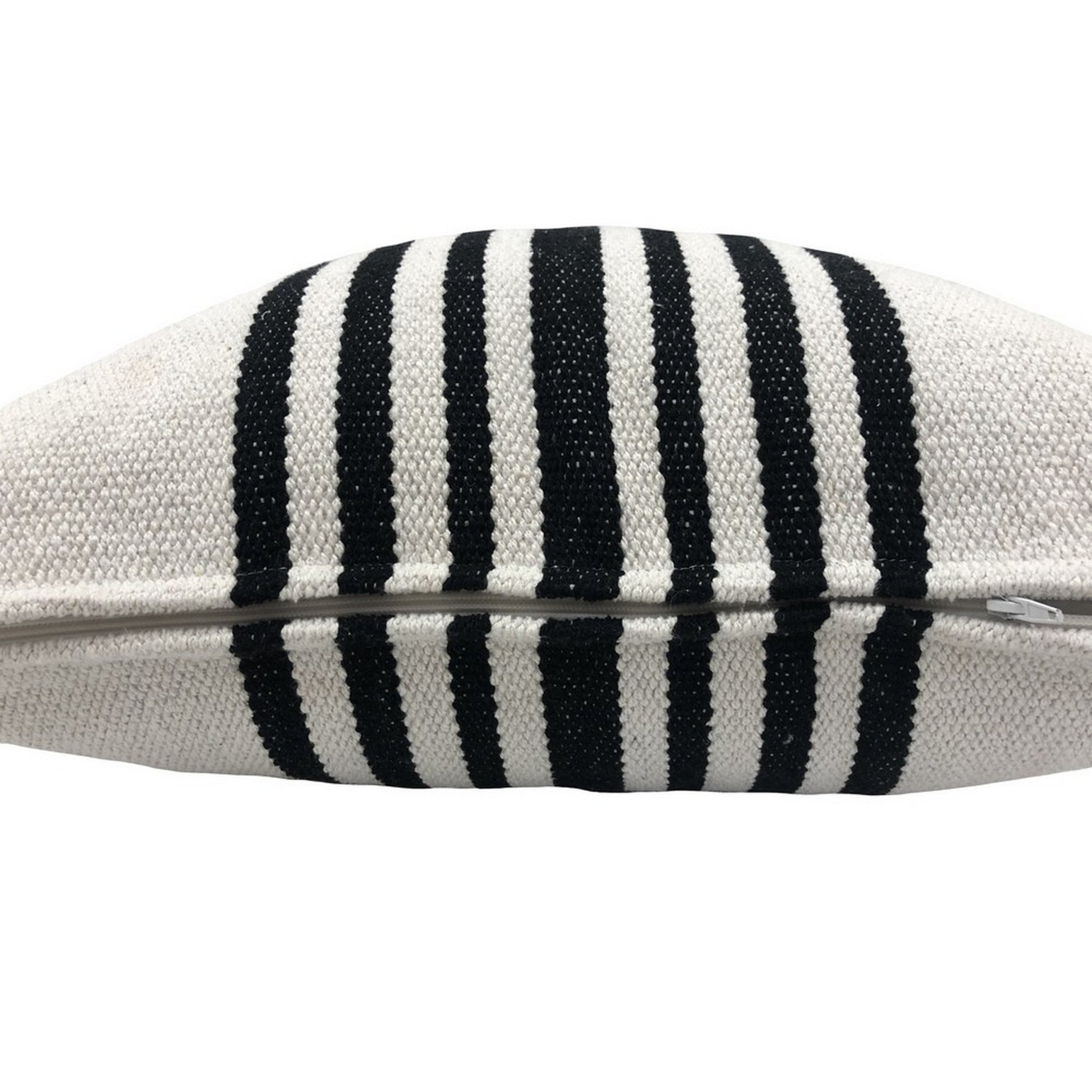 22" Black and White Throw Pillow-3