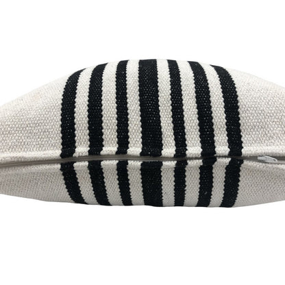 22" Black and White Throw Pillow-3