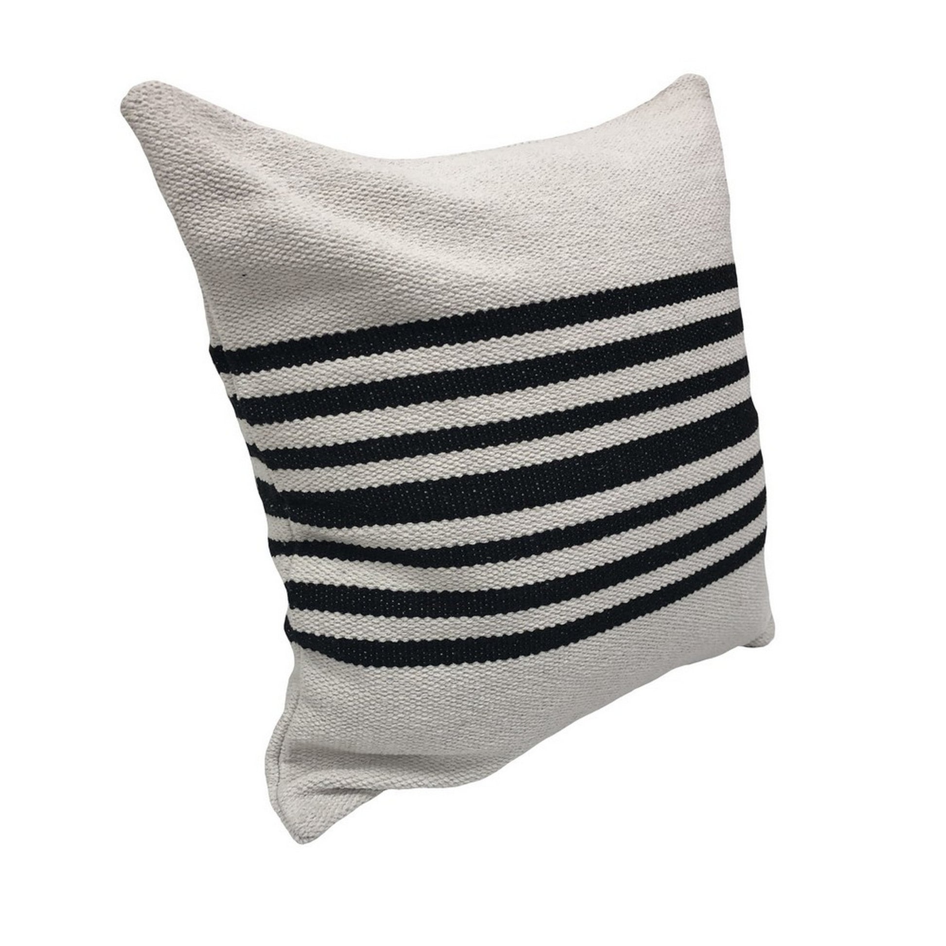 22" Black and White Throw Pillow-1