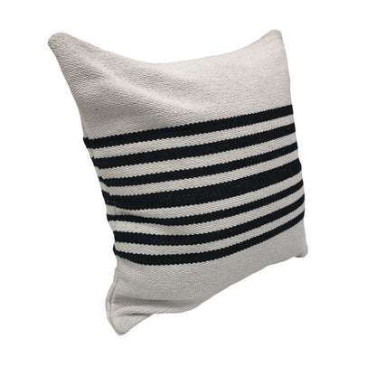 22" Black and White Throw Pillow-1
