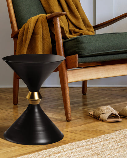 18" Black Iron End Table-4