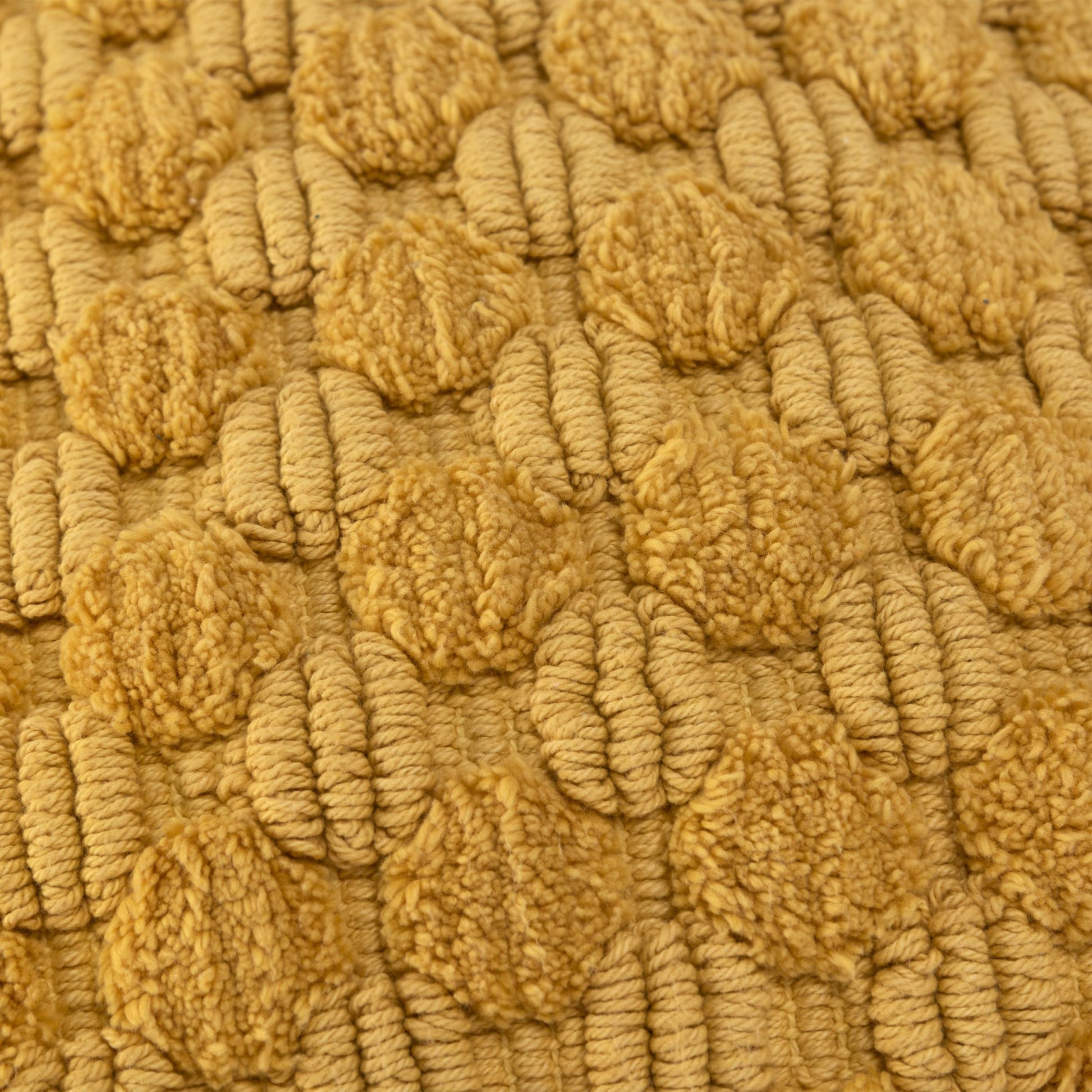 20" Yellow Cotton Throw Pillow With Texture-7