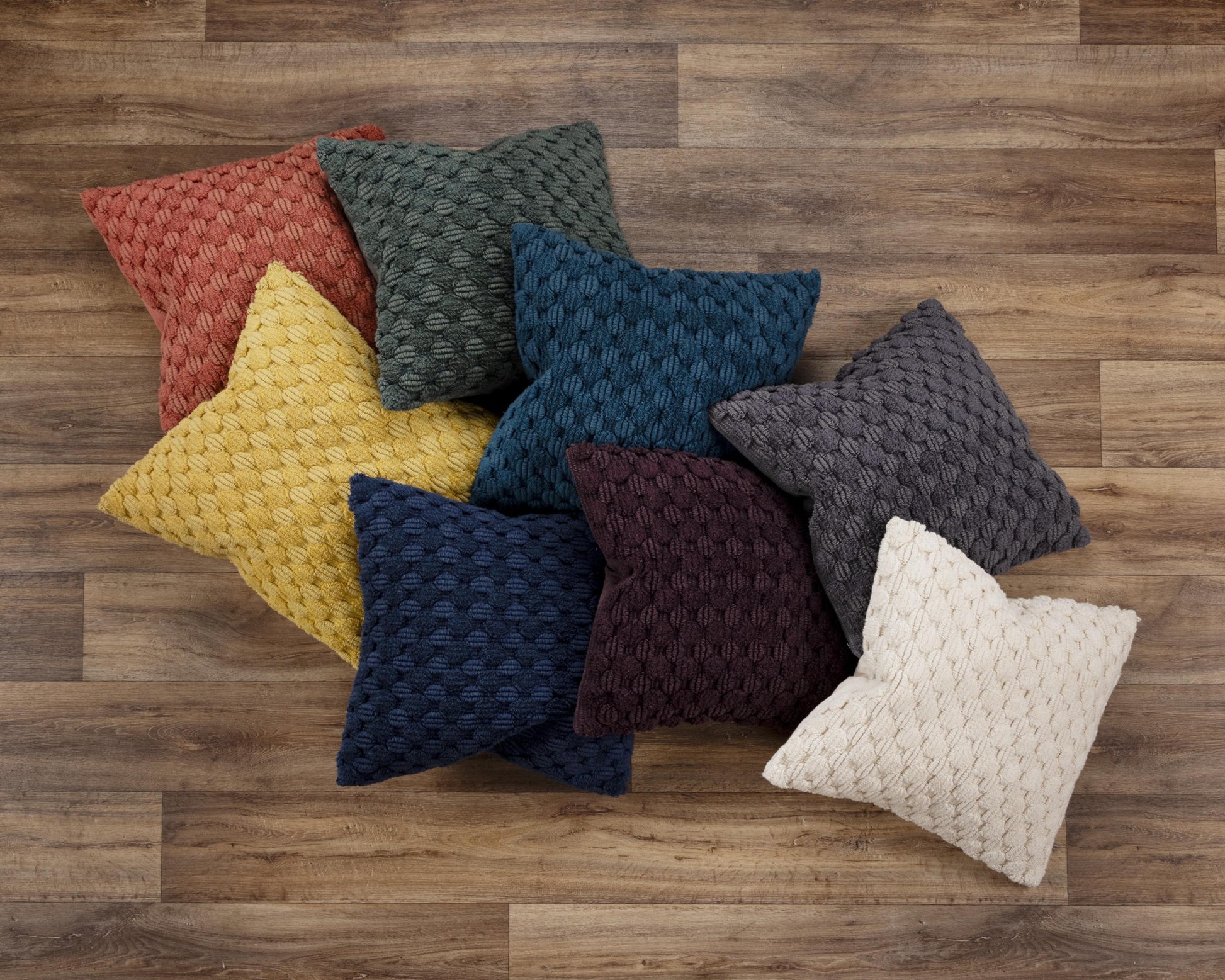20" Yellow Cotton Throw Pillow With Texture-4