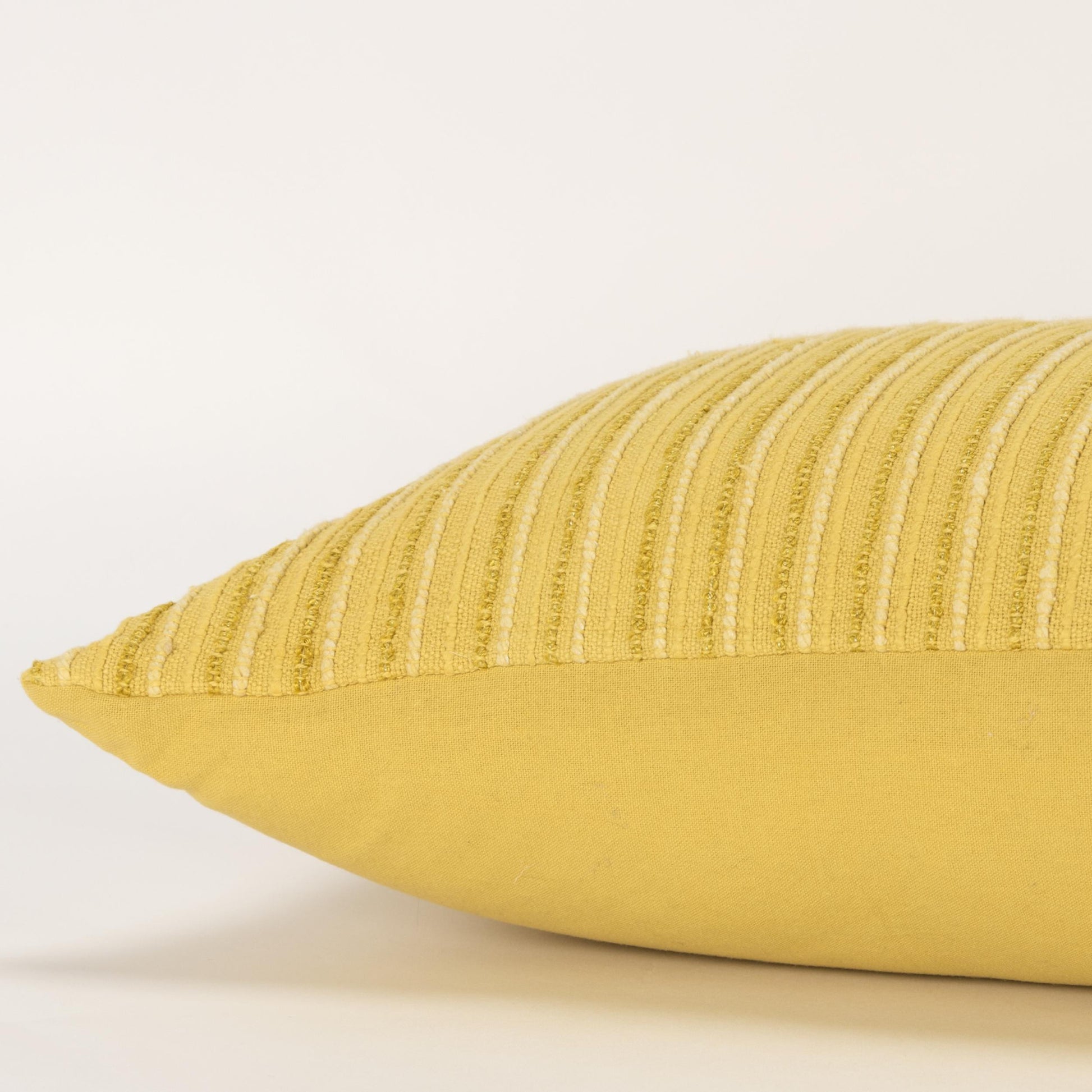 14" X 14" Yellow Cotton Blend Pillow-1
