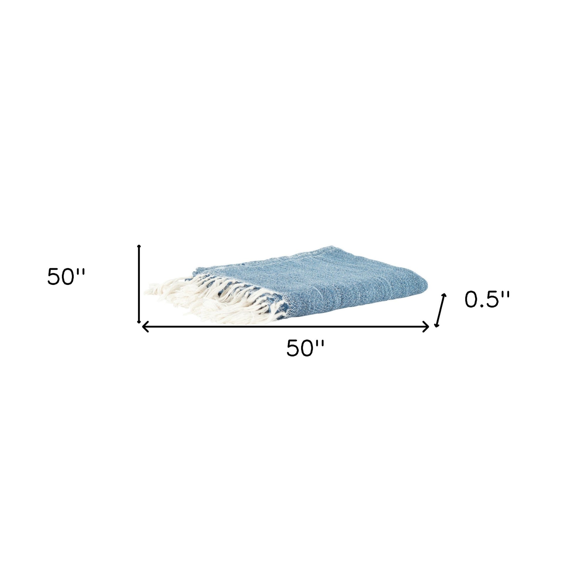 Blue Woven 100% Poly Pet Throw Blanket-6