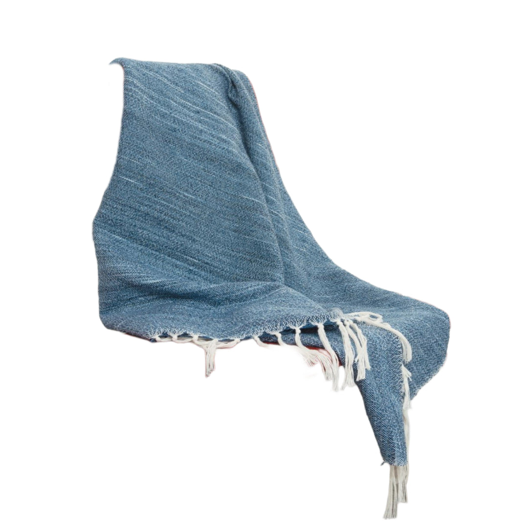 Blue Woven 100% Poly Pet Throw Blanket-2