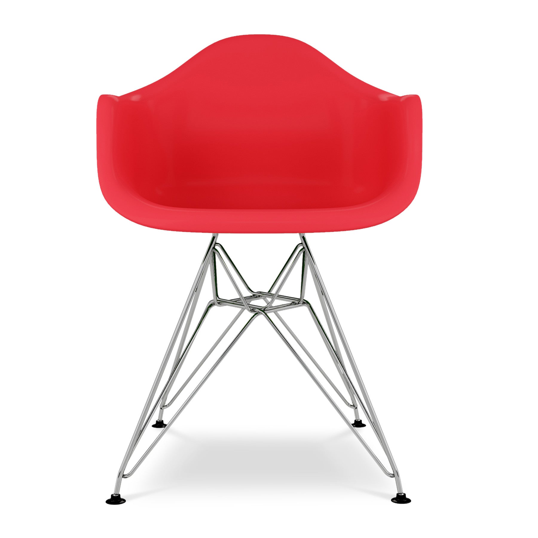 Red and Silver Dining Arm Chair-1