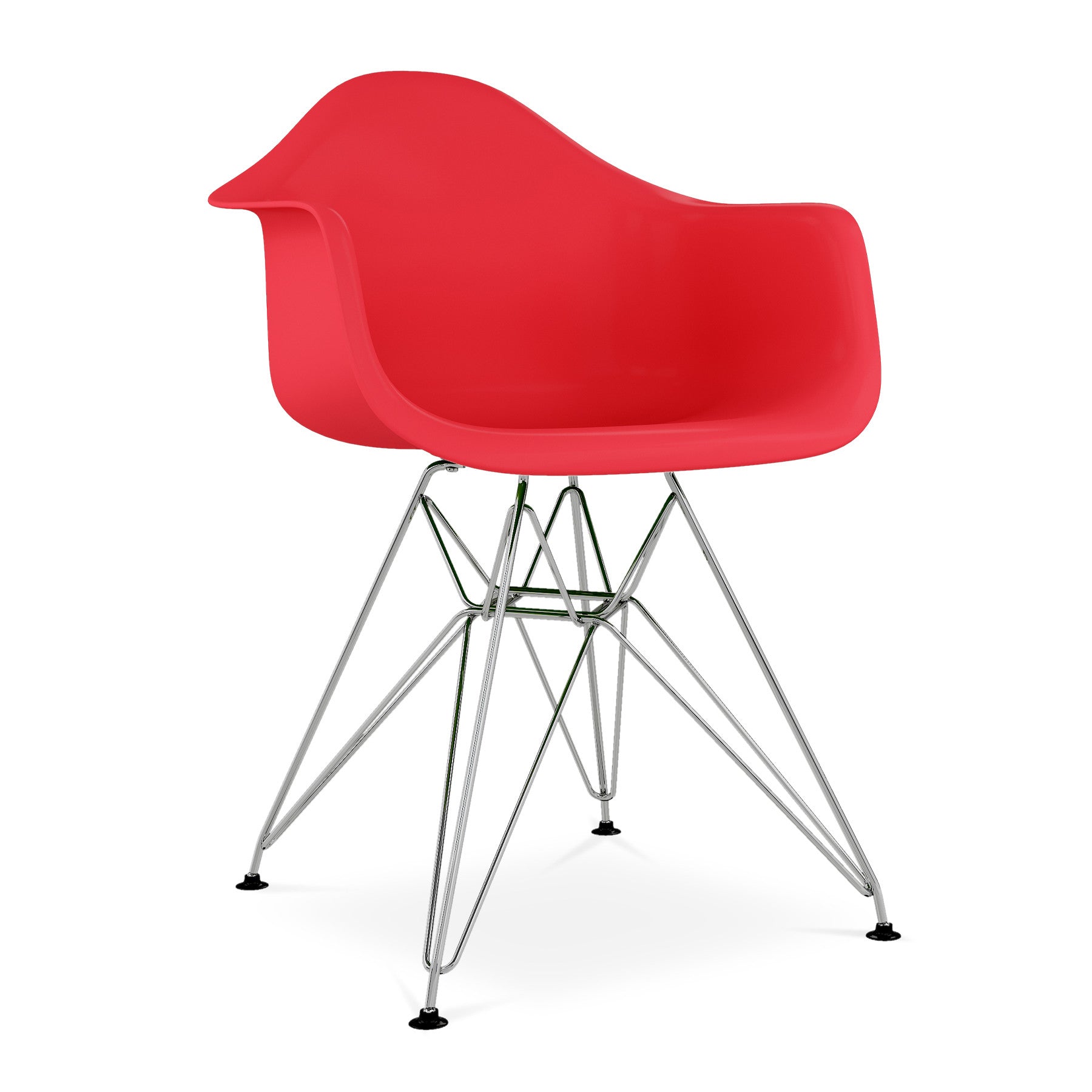 Red and Silver Dining Arm Chair-2