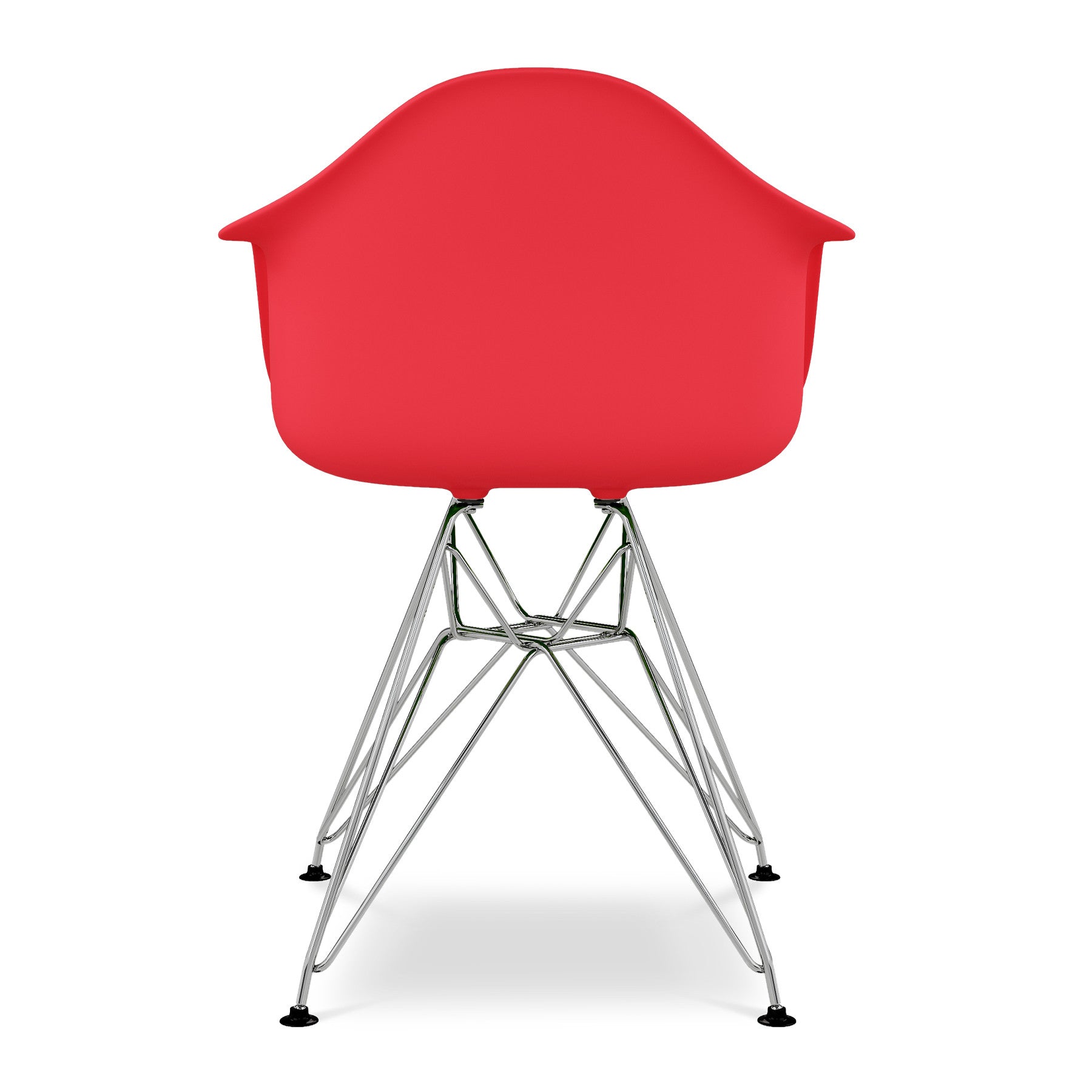 Red and Silver Dining Arm Chair-4