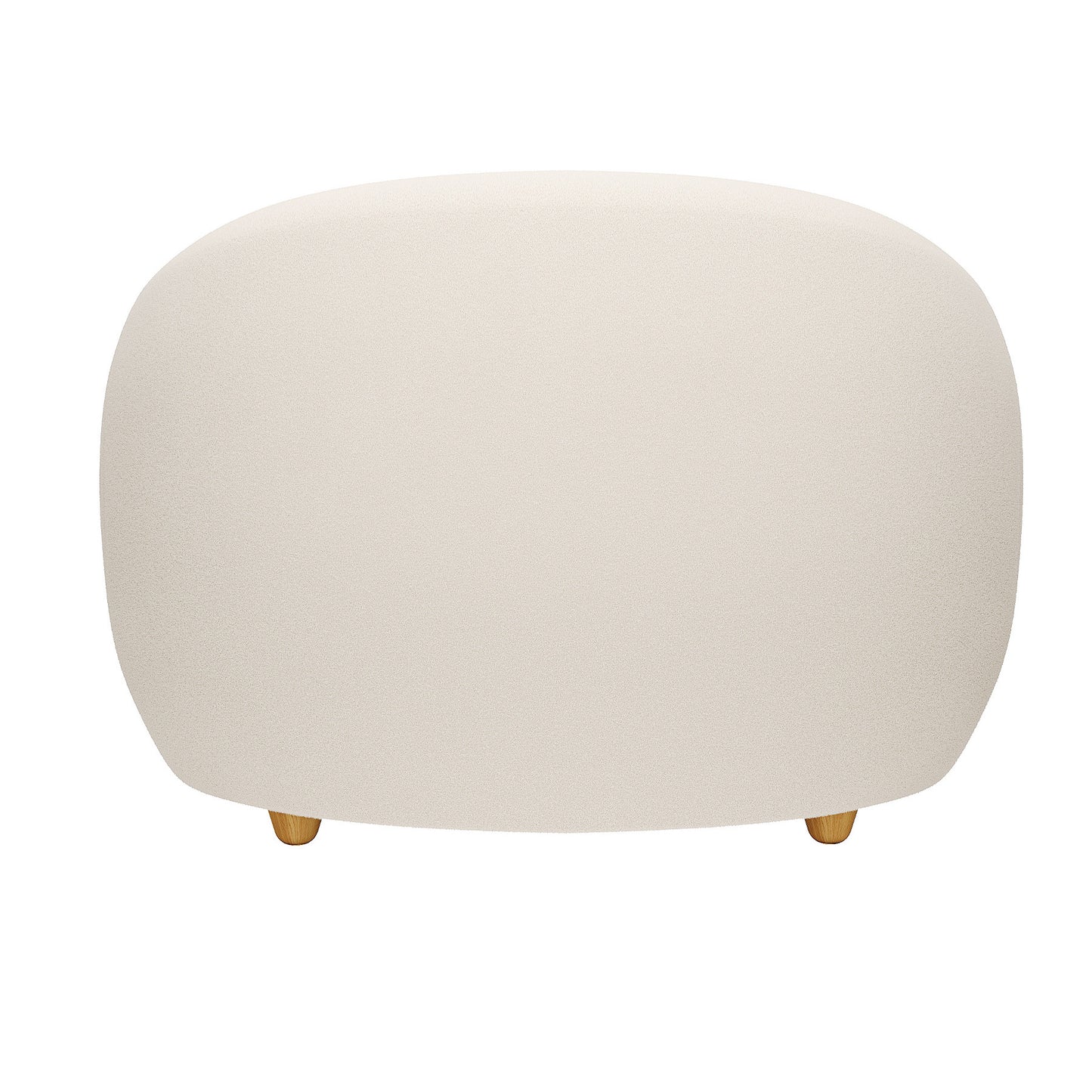 39" White and Natural Boucle Arm Chair-4