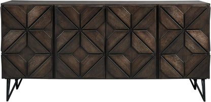 70" TV Stand Urban Geometric Design, 4 Doors-1
