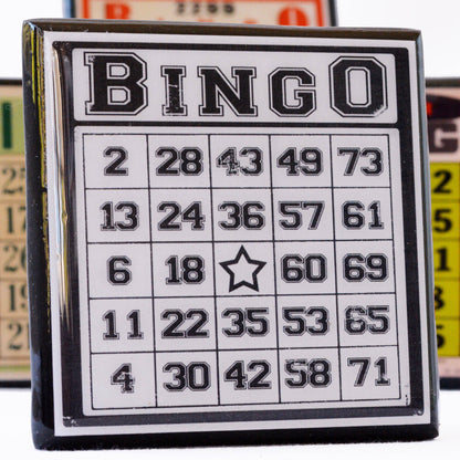 Bingo!  Vintage Bingo Card Coaster Set-4