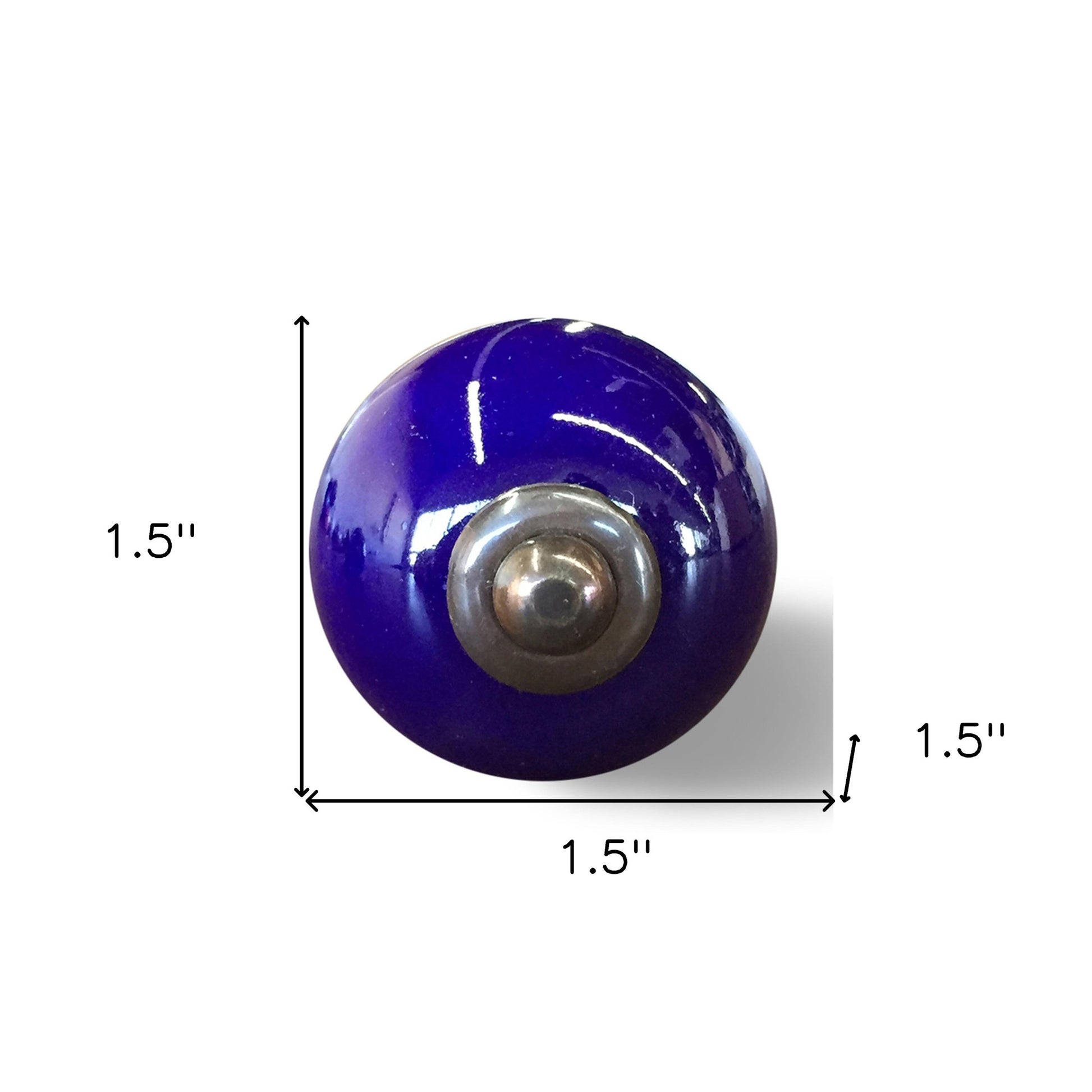 Set of Eight Purple And Gray Ceramic And Metal Drawer Pull Knobs-4