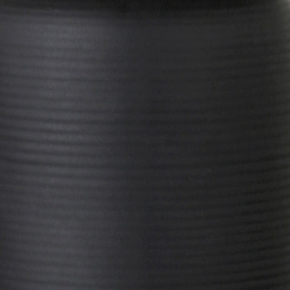 15" Black and Gold Ceramic Cylinder Table Lamp With White Drum Shade-5