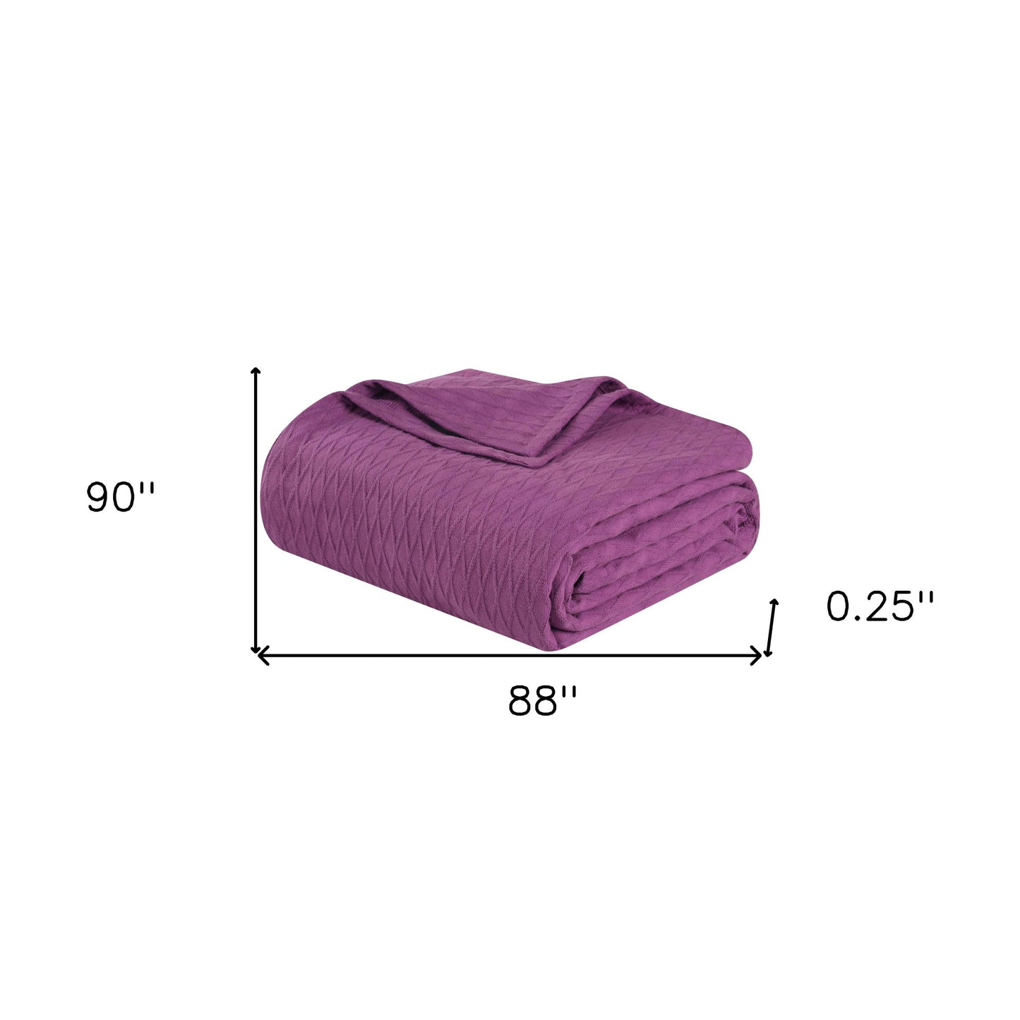 Queen Purple Cotton Woven Geometric Blanket-7