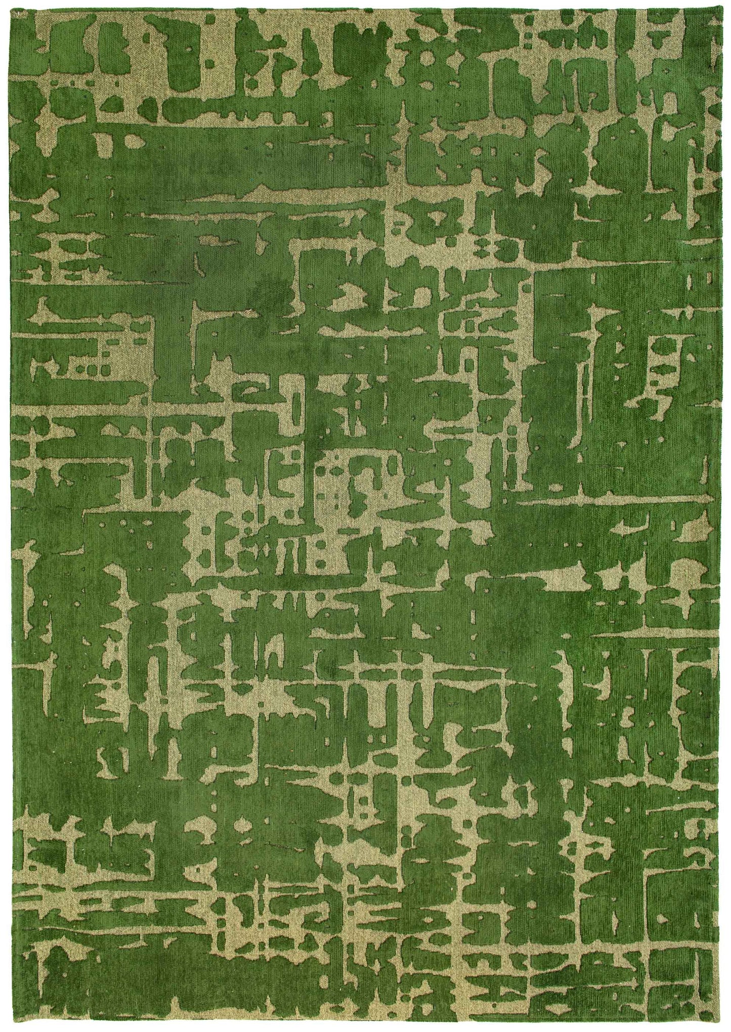 10' Green Abstract Runner Rug-1