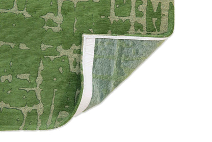 10' Green Abstract Runner Rug-3