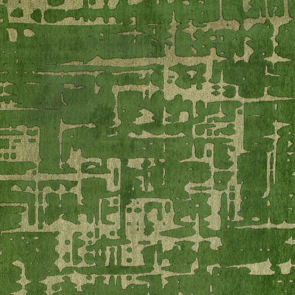 10' Green Abstract Runner Rug-4