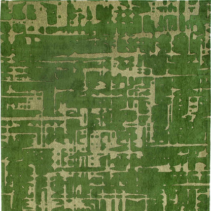 10' Green Abstract Runner Rug-5