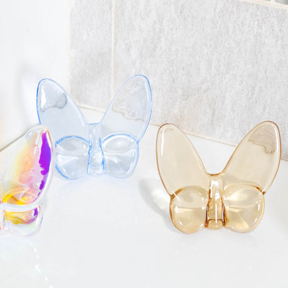 3" Gold Crystal Butterfly Figurine Tabletop Sculpture-4