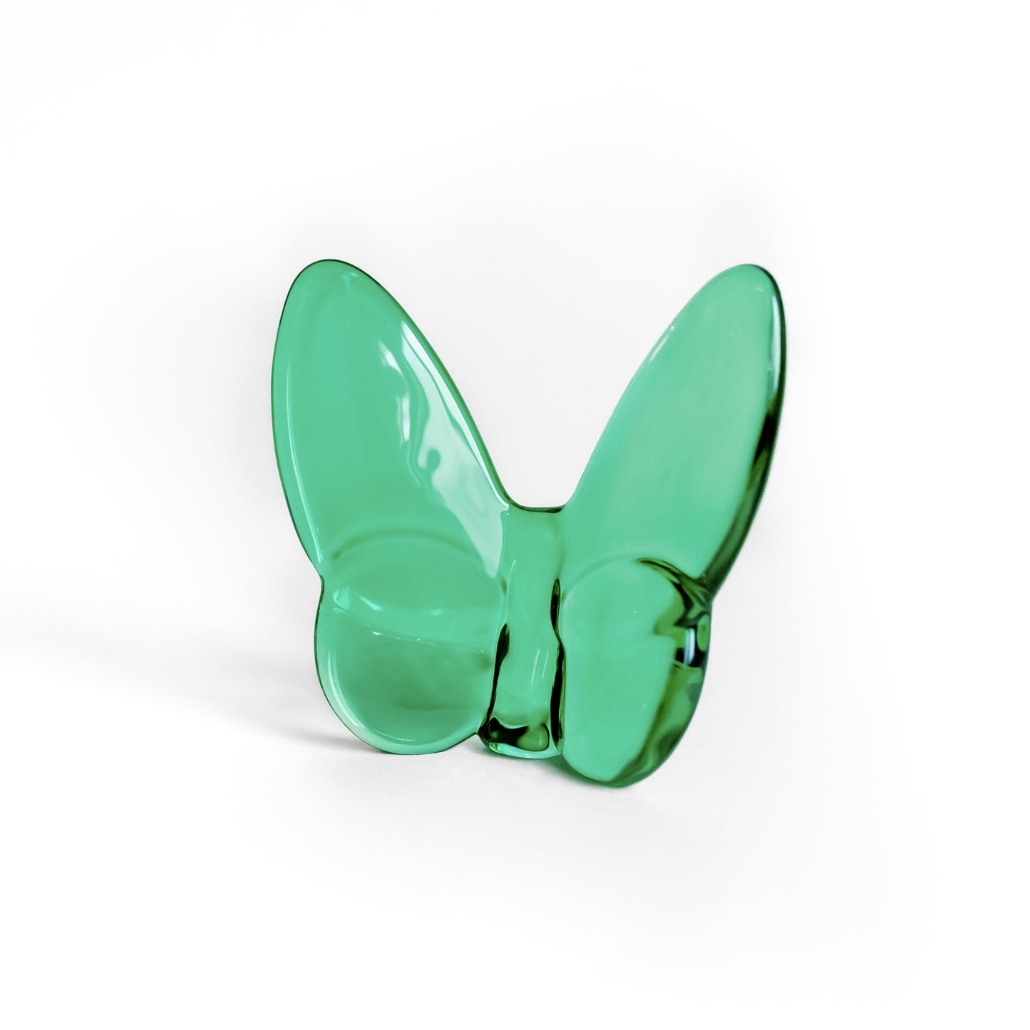 3" Green Crystal Butterfly Figurine Tabletop Sculpture-1
