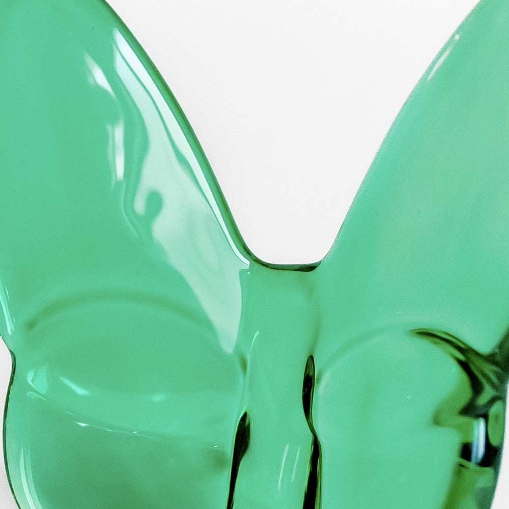 3" Green Crystal Butterfly Figurine Tabletop Sculpture-2