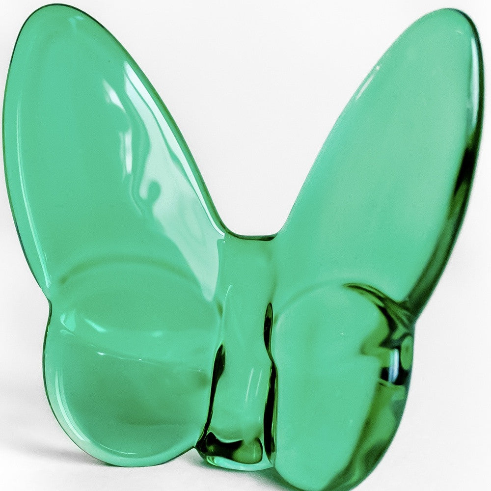 3" Green Crystal Butterfly Figurine Tabletop Sculpture-3