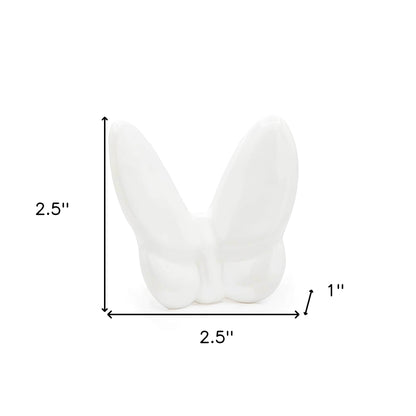 3" White Crystal Butterfly Figurine Tabletop Sculpture-5