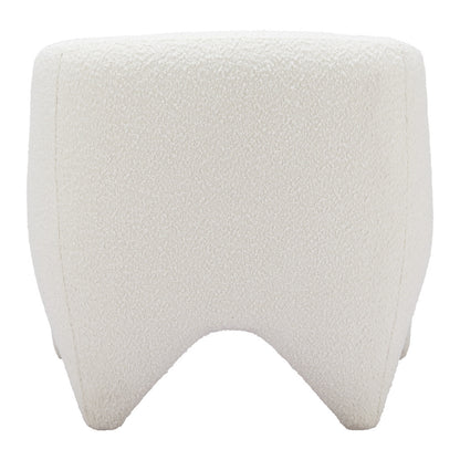 30" White Faux Shearling And Upholstered Arm Chair-4